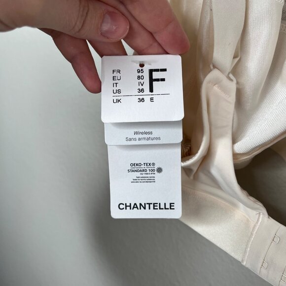 Chantelle Womens Norah Comfort Wireless ivory Bra Size 36F 13f8 - Picture 6 of 8